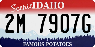 ID license plate 2M7907G