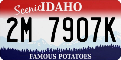 ID license plate 2M7907K