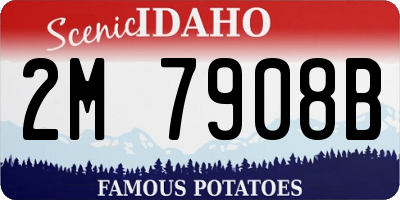 ID license plate 2M7908B