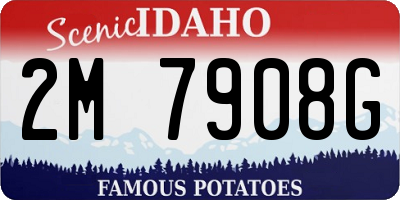 ID license plate 2M7908G