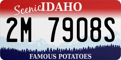 ID license plate 2M7908S
