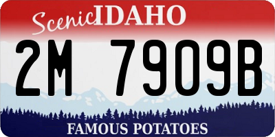 ID license plate 2M7909B