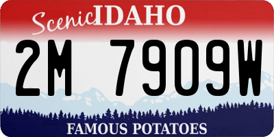 ID license plate 2M7909W