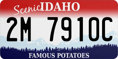 ID license plate 2M7910C