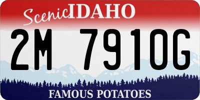 ID license plate 2M7910G