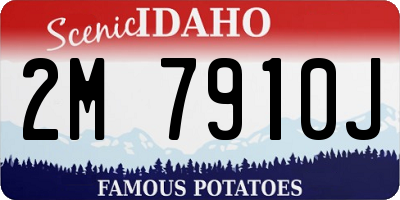ID license plate 2M7910J