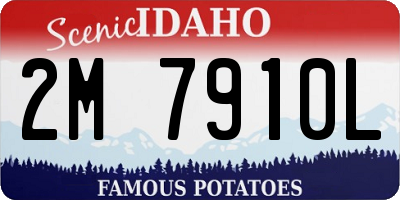 ID license plate 2M7910L