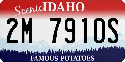 ID license plate 2M7910S