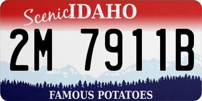 ID license plate 2M7911B