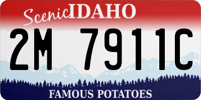 ID license plate 2M7911C