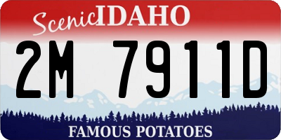 ID license plate 2M7911D
