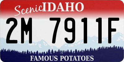 ID license plate 2M7911F