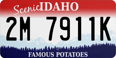 ID license plate 2M7911K