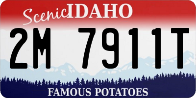 ID license plate 2M7911T