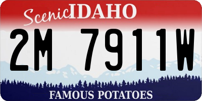 ID license plate 2M7911W