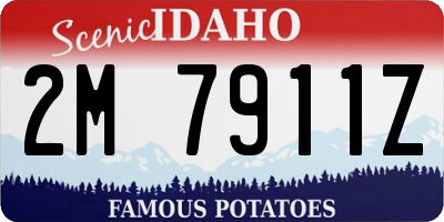 ID license plate 2M7911Z