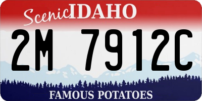 ID license plate 2M7912C
