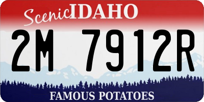 ID license plate 2M7912R