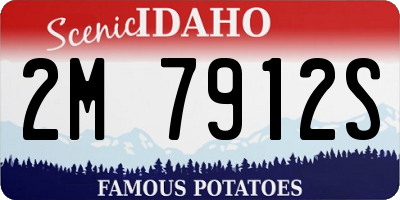 ID license plate 2M7912S