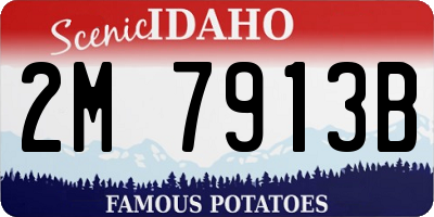ID license plate 2M7913B