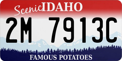 ID license plate 2M7913C