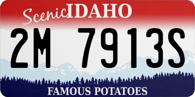 ID license plate 2M7913S