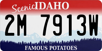 ID license plate 2M7913W