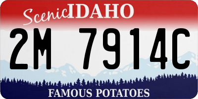 ID license plate 2M7914C