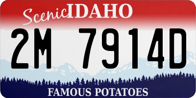 ID license plate 2M7914D