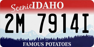 ID license plate 2M7914I