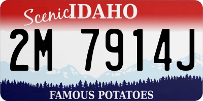 ID license plate 2M7914J