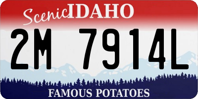 ID license plate 2M7914L