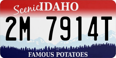ID license plate 2M7914T