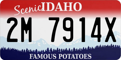 ID license plate 2M7914X