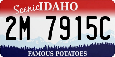 ID license plate 2M7915C