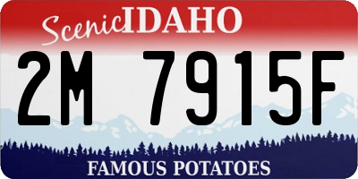 ID license plate 2M7915F