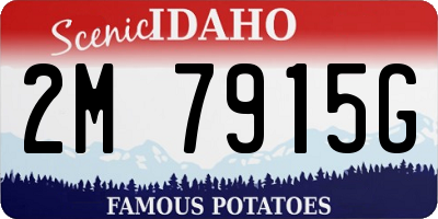 ID license plate 2M7915G