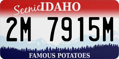 ID license plate 2M7915M