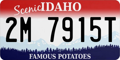 ID license plate 2M7915T