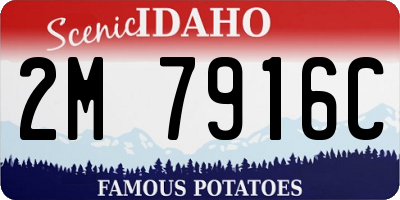 ID license plate 2M7916C