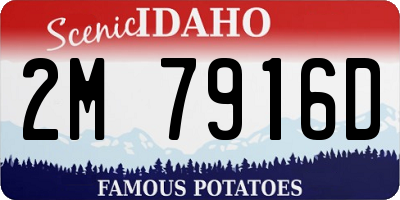 ID license plate 2M7916D