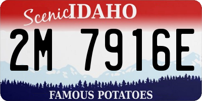 ID license plate 2M7916E