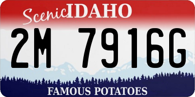 ID license plate 2M7916G