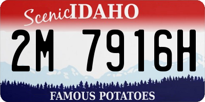 ID license plate 2M7916H