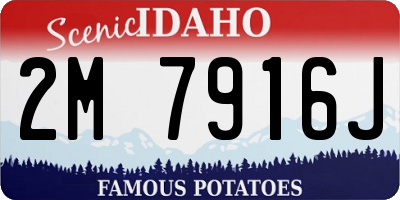 ID license plate 2M7916J