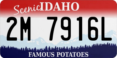 ID license plate 2M7916L
