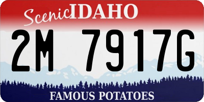 ID license plate 2M7917G