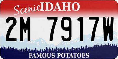 ID license plate 2M7917W