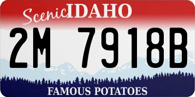 ID license plate 2M7918B