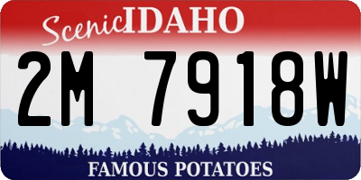 ID license plate 2M7918W